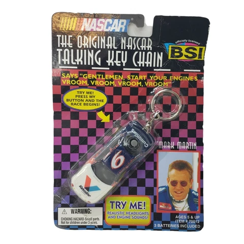 BSI 1998 Nascar Talking Keychain Mark Martin's #6 Valvoline Ford Taurus Racecar Cover