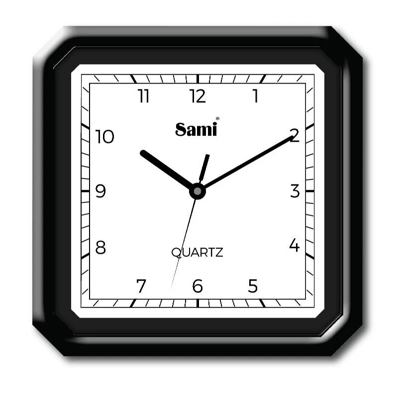 Reloj De Pared - Diseño Clasico Cuadrado - Dimensiones 28 x 28 cm  - Silencioso - Imagen 1 de 1