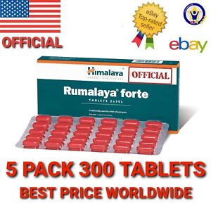 Himalaya RUMALAYA FORTE OFFICIAL USA 5 pack 300 Tablets Pain Back Health Exp2024