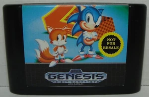 SONIC THE HEDGEHOG 2 NOT FOR RESALE SEGA GENESIS GAME CARTRIDGE AUTHENTIC WORKS - Picture 1 of 4