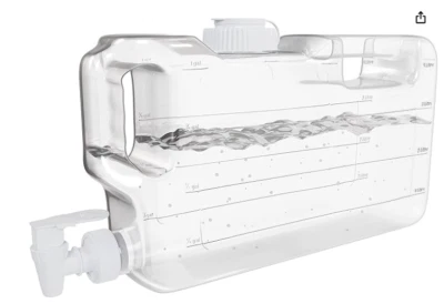 HYDRAFITT 1.1 Gallon Refrigerator Water Dispensers Bottle with Faucet, Spigot & 58mm Screw