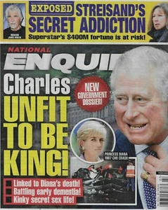 National Enquirer Magazine Prince Charles Barbra Streisand Christina Ricci 2021. - Picture 1 of 6