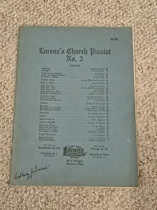  Vintage Lorenz Church Pianist No.3 Music Book 1942 Piano 30 Songs ** - Picture 1 of 14