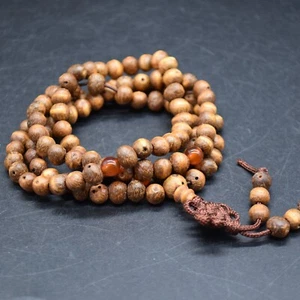 Raw Bodhi Seeds Round Wood Beads - 108 beads - Mala Prayer Beads - 6-8mm - Picture 1 of 4