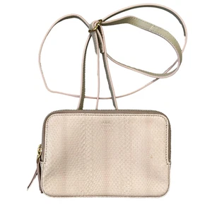 A.L.C. Tan Leather Snakeskin Print Small Crossbody Clutch Purse Bag  - Picture 1 of 10