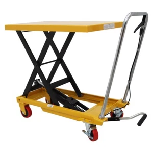 440lbs Manual Hydraulic Lifting Platform Hydraulic Scissor Lifter Movable Cart - Picture 1 of 23