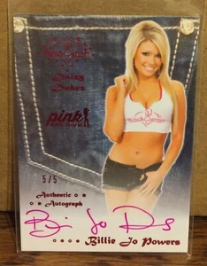 Billie Jo Powers 2011 Benchwarmer AUTO Pink Archives Daizy Dukez Autograph #1/5 - Picture 1 of 1