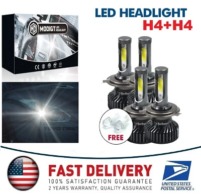 4X H4 Bombillas de faros LED haz alto/bajo blanco para Land Rover Discovery 1994-2002 EE. UU. Foto 1 de 4
