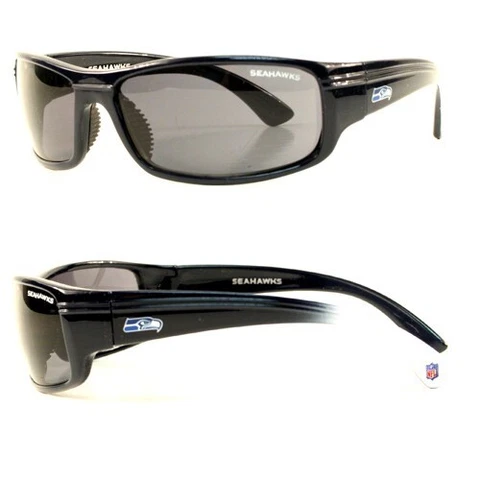 SEATTLE SEAHAWKS BLOCK STYLE SUNGLASSES 100%UV PROTECTION AND W/FREE POUCH/BAG Cover