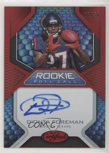 2017 Certified Roll Call Signatures Mirror Red /50 D'onta Foreman Rookie Auto RC