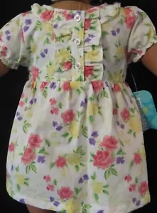 Camisa blanca manga corta Healthtex rosa amarillo púrpura flores talla 18 meses nueva con etiquetas - Imagen 1 de 2