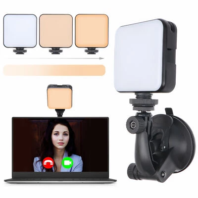 Black Video Conference Light w/ Suction Cup for Live Streaming Webcam Lighting - Image 1 of 4
