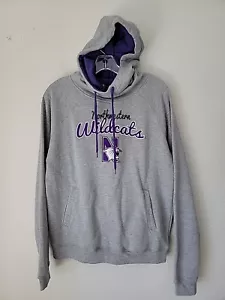 Womens Northwestern Wildcats Hoodie Medium Embroidered Pockets New - Picture 1 of 9