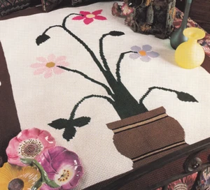 Crochet Afghan Pattern POT O' FLOWERS AFGHAN Instruction Leaflet Annie's - Picture 1 of 2