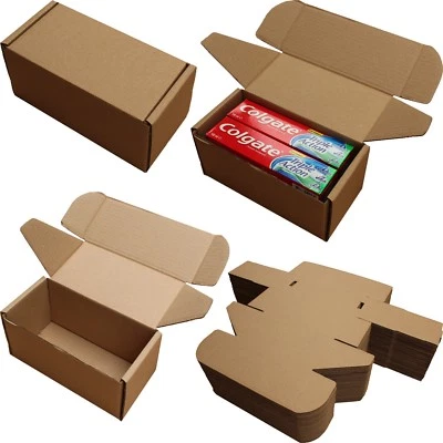 MEG4TEC 8x4x4" SHIPPING STORAGE BOXES CARDBOARD POSTAL MAILING GIFT PACKET SMALL PARCEL