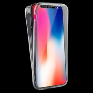 Apple iPhone X Full Body 360 Silikonowe etui ochronne Etui na telefon komórkowy Case Etui Przezroczyste - Zdjęcie 1 z 5