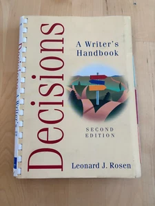 Decisions: A Writer's Handbook (2nd Edition) Rosen, Leonard - Plastic Spiral - Foto 1 di 3