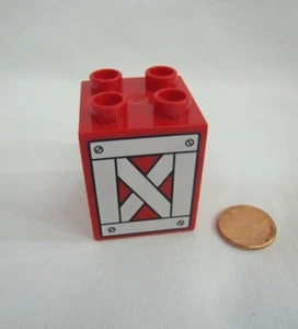Lego Duplo Red Barn Fence For Farm Farmer Printed Block Specialty Piece Part - Picture 1 of 3
