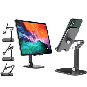 Cell Phone Stand Tablet Mount Fordable Desktop Holder Cradle Dock IPAD iPhone - Picture 1 of 12