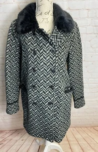 Women’s Mercer & Madison Double Breasted Patten Coat Size Medium UK 12 VGC - Picture 1 of 11