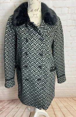 Women’s Mercer & Madison Double Breasted Patten Coat Size Medium UK 12 VGC - Image 1 of 4