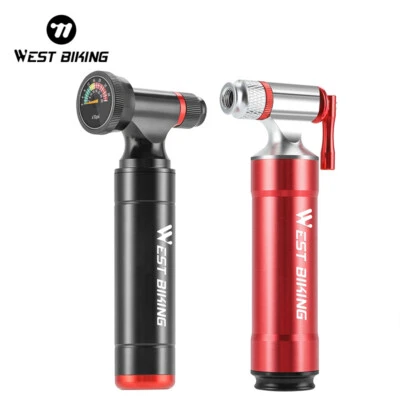 WEST BIKING Portable Aluminum MTB Road Bike Bicycle Fast CO2 Pump Tyre Inflator - Image 1 of 4
