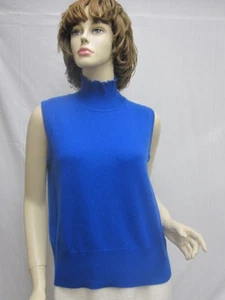 St. John Knit SPORT NWT Blue Diamond Cashmere Shell TOP Size S $390 - Picture 1 of 1