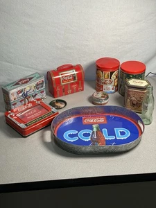 Lote de 10 latas de colección de Coca Cola en su mayoría vintage leer descripción - Imagen 1 de 24