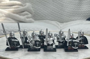Lego Lord Of The Rings Gondor Soldiers Custom Printed Minifigure Lot of 8 - Picture 1 of 3