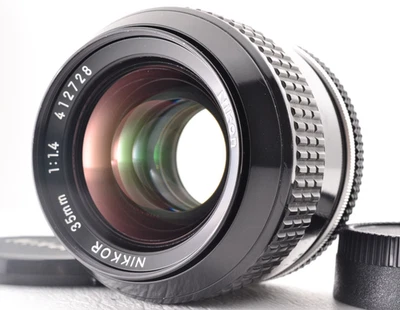 Exc+++++ Nikon Nikkor Ai 35mm f/1.4 Wide Angle Prime MF Lens Japan #1005 - Image 1 of 4
