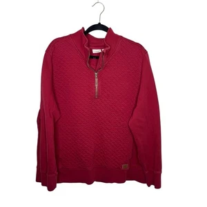 L.L.Bean sz 3X red quilted quarter zip pullover sweatshirt jacket women’s plus - Picture 1 of 6