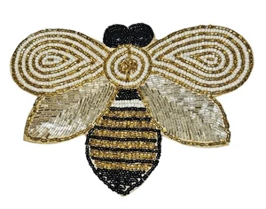 NWOT 6 Sparkly Beaded Honey Bee Coasters 8"×8" - Picture 1 of 3