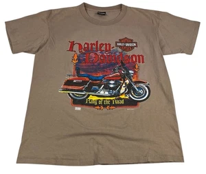 Vintage 90s Harley Davidson King Of The Road T-Shirt Double Sided Key West Large - Picture 1 of 9