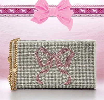 PINK x LoveShackFancy Muñequera Bolsa VS Blanco Rosa Piruleta Foto 1 de 4