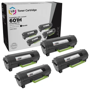 LD Comp Lexmark 60F1H00 4PK HY MX310dn MX410 MX510 MX511 MX610de MX611 - Picture 1 of 9