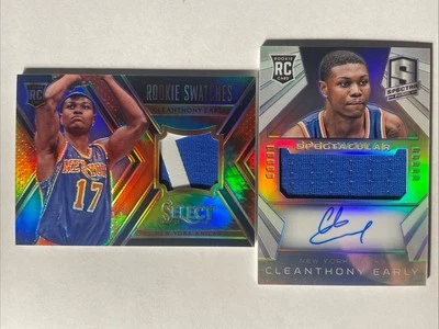 2014-15 Select CLEANTONY EARLY Rookie Swatches Tie Dye Prizm 17/25 Jersey # 1/1+ - Image 1 of 4