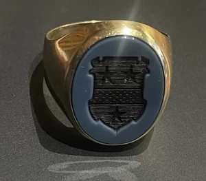 Ring Wappenring Gelb Gold 585 Siegelring RG 66 - Bild 1 von 5