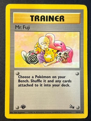 Mr. Fuji 58/62 1st Edition Fossil - Uncommon - WOTC Pokemon Card MP - Image 1 of 4