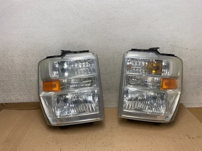 2008-2014 Ford Econoline E150 E250 E350 Left+Right Headlights U7211 DW - Image 1 of 4