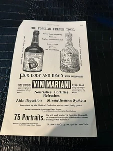 AD REVISTA PRINCIPIOS DE 1900 #A5-173 - VIN MARIANI TÓNICO FRANCÉS - Imagen 1 de 1