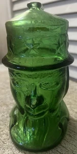Wheaton Green Uncle Sam Coin Souvenir Glass Smash Bank Chillicothe, Missouri - Picture 1 of 14