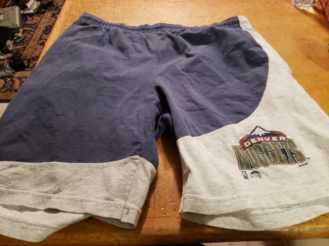 Denver Nuggets Vtg Shorts ( Salem Sportswear Blu/gry 2 Tone ) SZ. XL USA MADE Cover