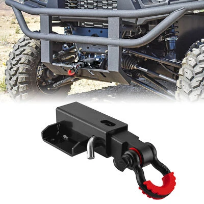 Receptor de enganche de remolque WEISEN delantero de 2" + enganche de grillete para KAWASAKI MULE PRO MX LE Foto 1 de 4