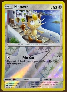 Carta Pokémon Meowth 101/147 Holograma Inverso Sombras Ardientes Juego de cartas coleccionables - Imagen 1 de 2