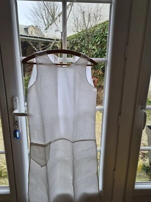 Ancien Fond De Robe Avec Poche Ancienne,linge ancien brodé Et Dentelle.  - Photo 1/4