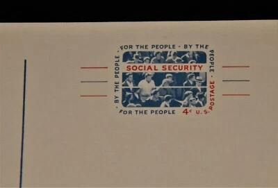 Vintage Stamped Postcard, UNITED STATES SOCIAL SECURITY HELPS THE ELDERLY, 1964 - Image 1 of 3