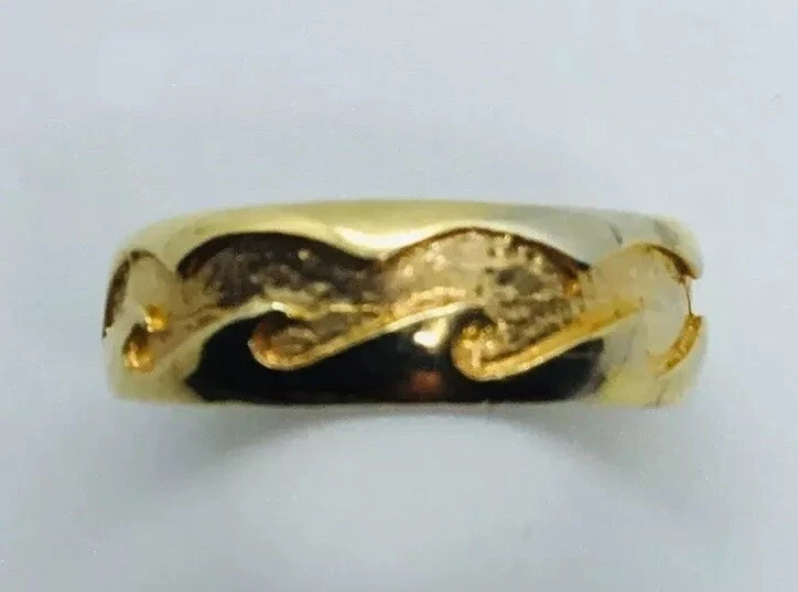 Surf Wave Ring in Yellow, White or Rose Gold (in your Size) - Image 1 of 3