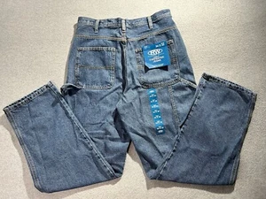 Rugged Wear Jeans Mens W34 L32 Carpenter Loose Fit Heavy Weight Workwear Denim - Picture 1 of 15