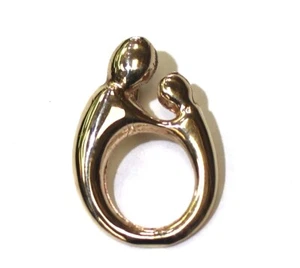 Colgante Hueco Madre Niño Oro Amarillo 14k 1.7g Antiguo - Imagen 1 de 9