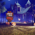  2 Pcs Halloween Creepy Decor Advertising Board Street Signs Lawn